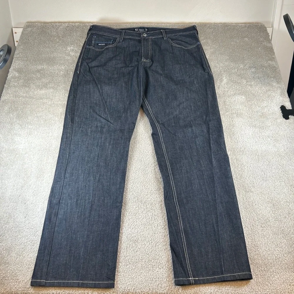 Vintage Y2K ENYCE Men's Dark Wash Denim Jeans Size 40x33‎ Wide Leg Baggy Hip Hop